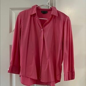 Lands' End Pink Button-Down Shirt